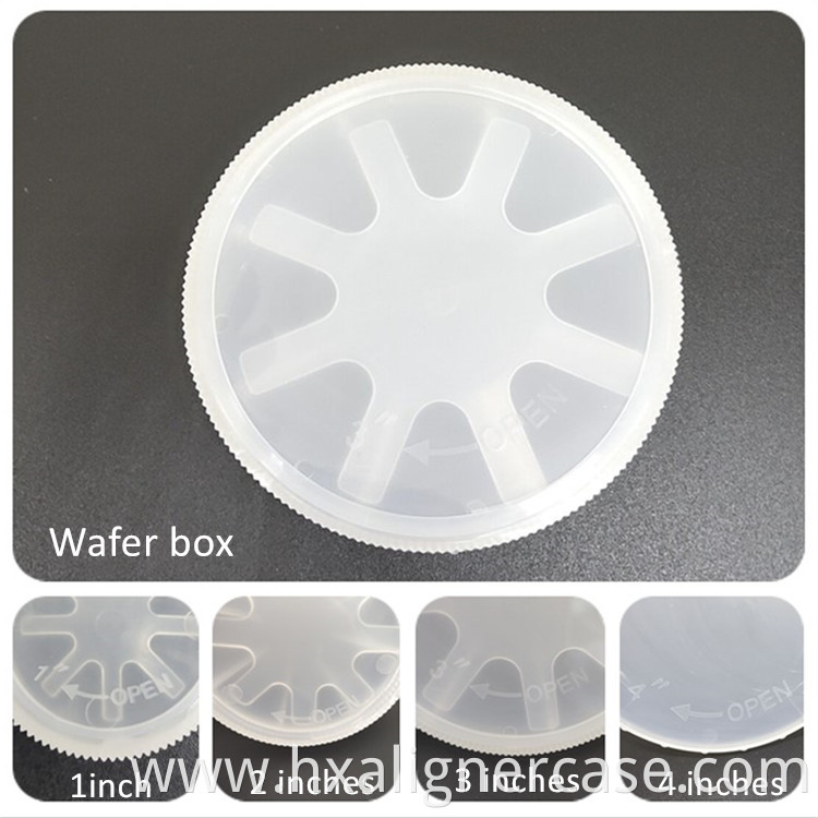 Logo printing Plastic 1/2/3/4inches Single Wafer Packing Shipping Storage Box